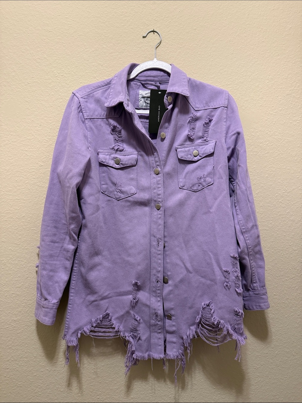 #279. American Bazi Lavender Denim Jacket